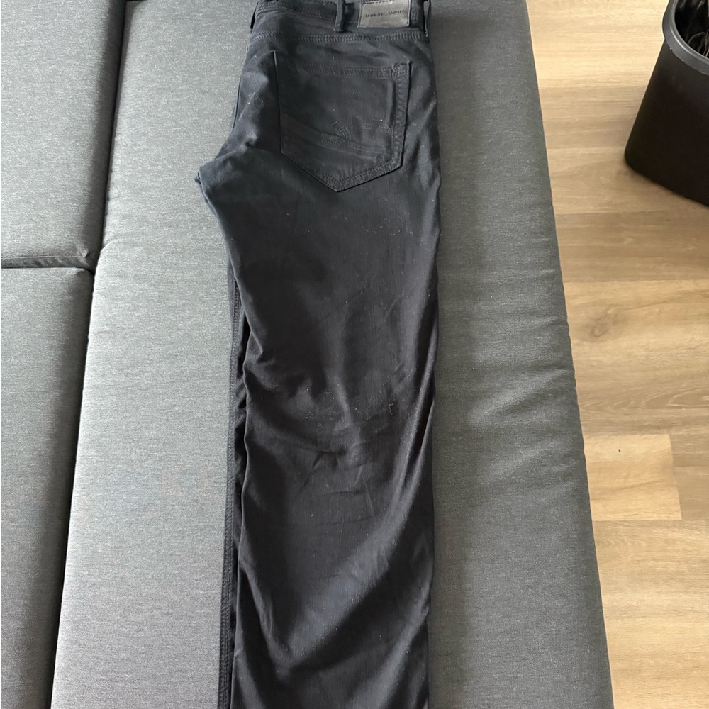 Men's Black Silver Jeans - W36L32 Eddie